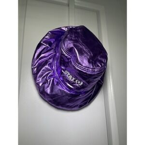Metallic‎ Purple Puffer Bucket Hat STAY(+)Holographic 1 Size Grey Fleece Lining